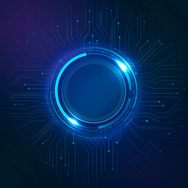 Free Vector | Digital circle circuit background vector futuristic technology