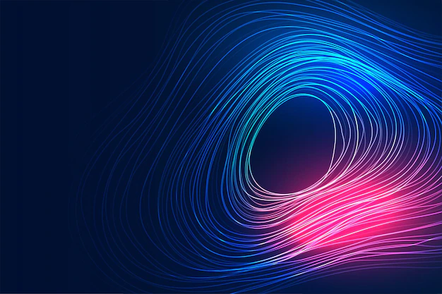 Free Vector | Digital technology flowing lines motion background