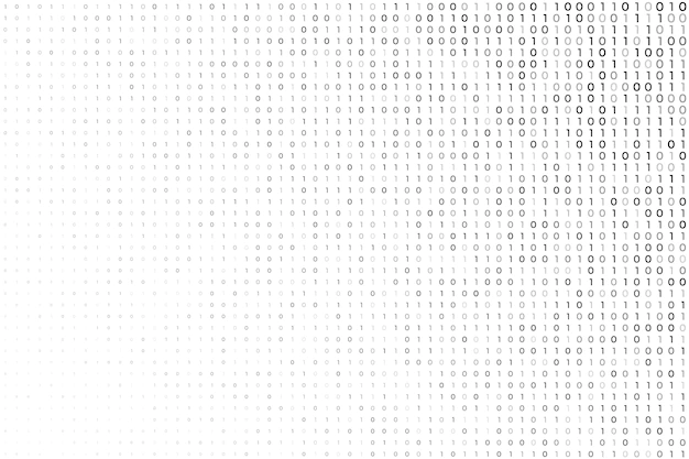 Free Vector | Digital white background with binary code numbers