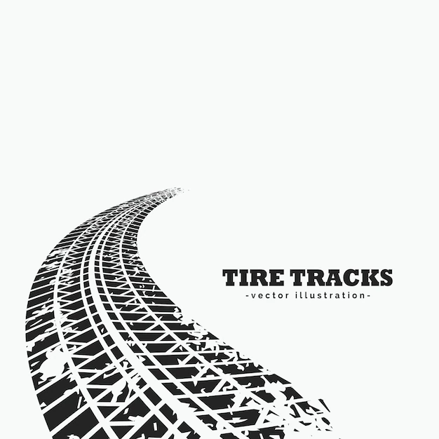 Free Vector | Dirty tire tracks fading into the horizon