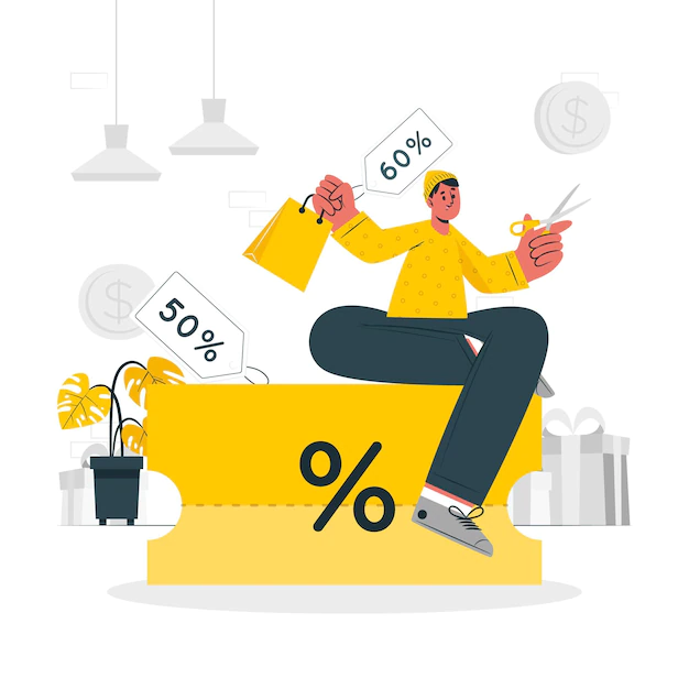 Free Vector | Discount concept illustration