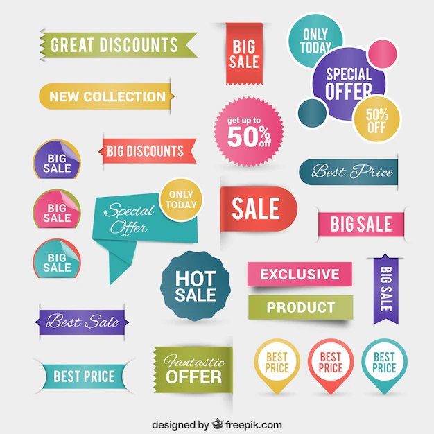 Free Vector | Discount labels
