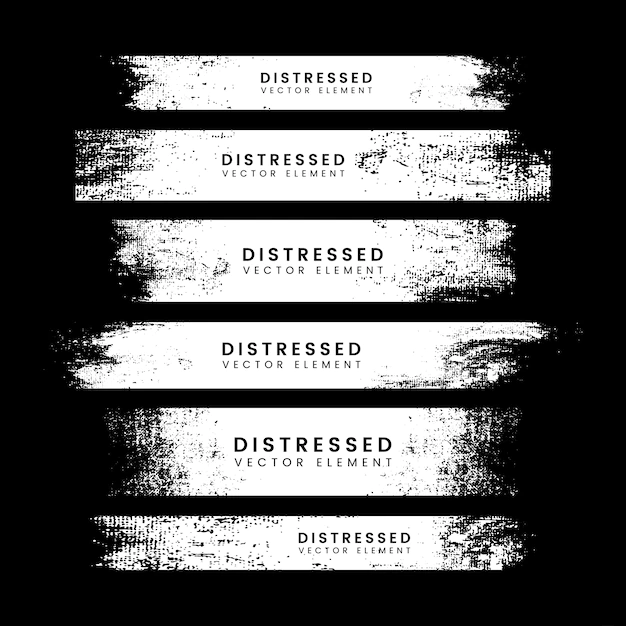 Free Vector | Distressed white banners