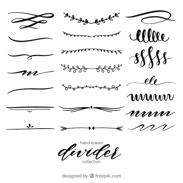 Free Vector | Dividers collection in hand drawn style