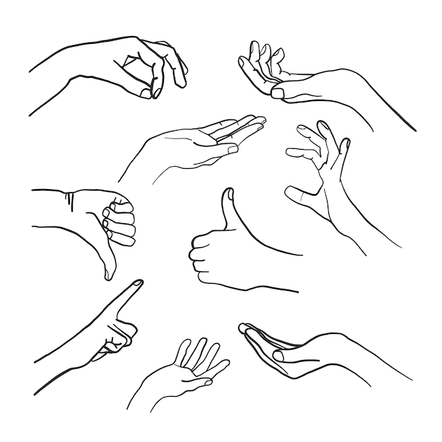 Free Vector | Doodle hand gestures