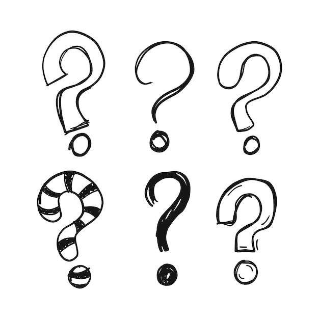 Free Vector | Doodle question marks
