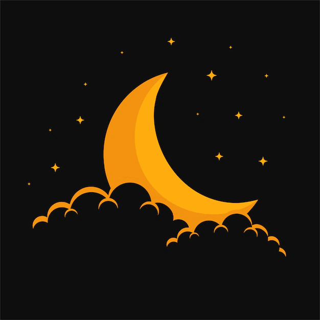 Free Vector | Dreamy moon clouds and stars background design