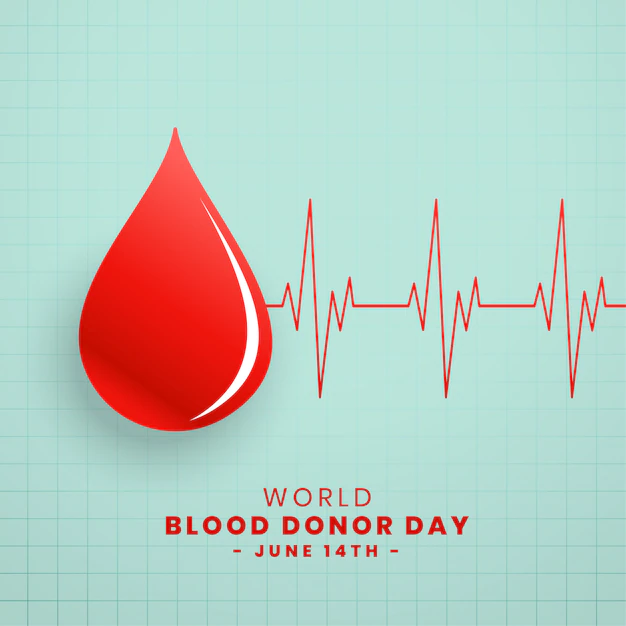 Free Vector | Drop of red blood donor day concept background