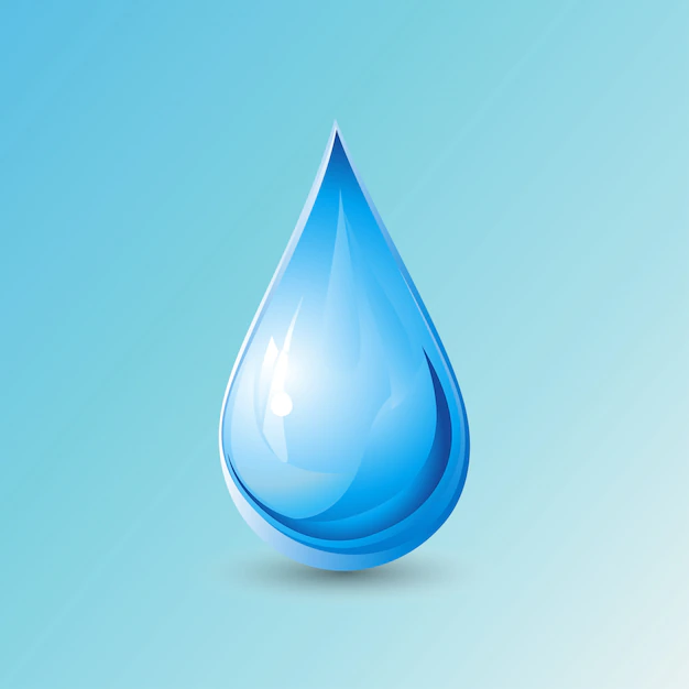 Free Vector | Drop on blue background, world water day