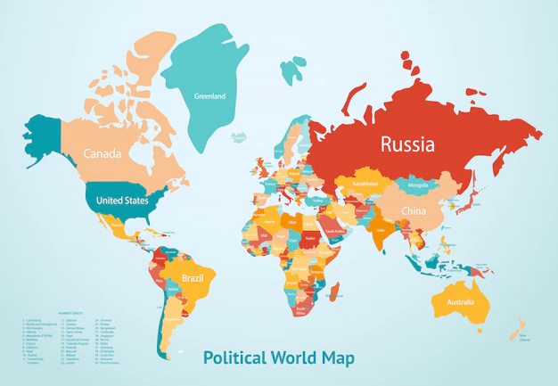 Free Vector | Earth map countries