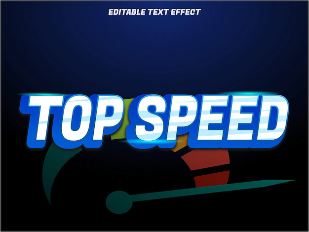 Free Vector | Editable speed text effect vector