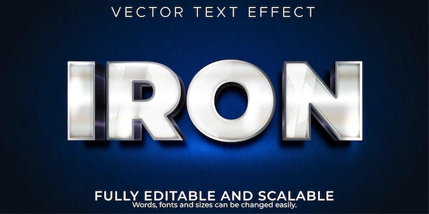 Free Vector | Editable text effect metallic bullet text style