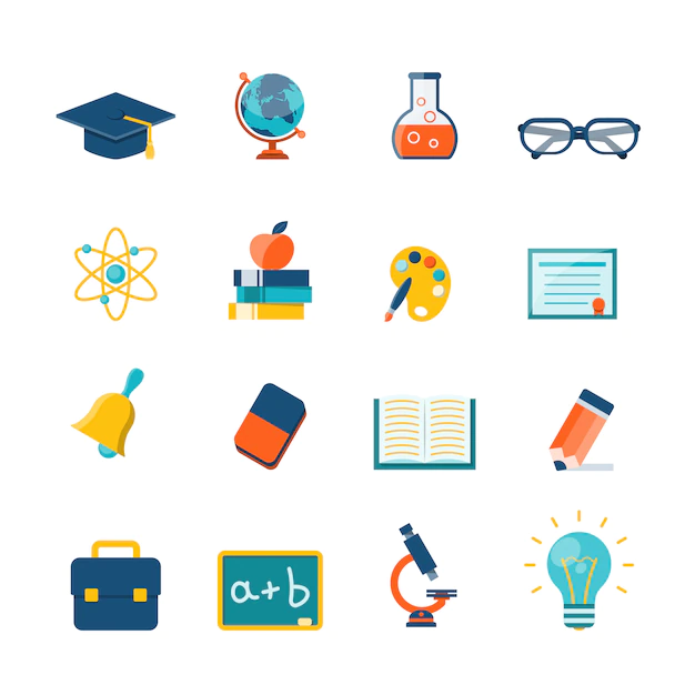 Free Vector | Education flat icons
