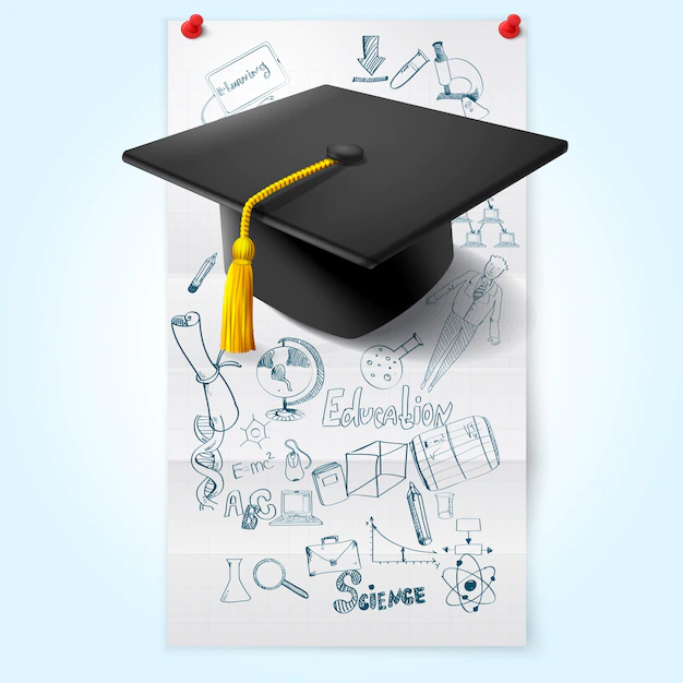Free Vector | Education sketch with hat