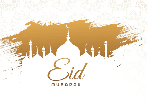 Free Vector | Eid mubarak muslim festival card