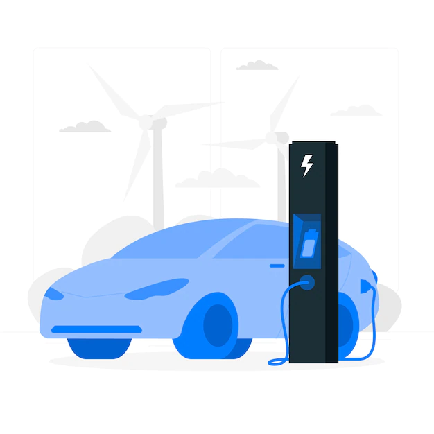 Free Vector | Electric car concept illustration