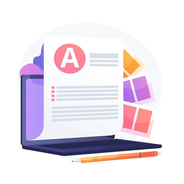 Free Vector | Electronic document. electronic paper, paperless office, internet article. online documentation organization. typing text file on computer. vector isolated concept metaphor illustration