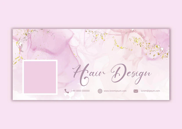 Free Vector | Elegant facebook cover with hand painted watercolour design with glitter elements