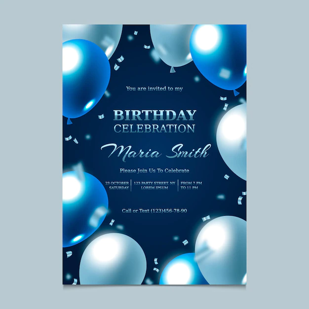 Free Vector | Elegant gradient birthday invitation