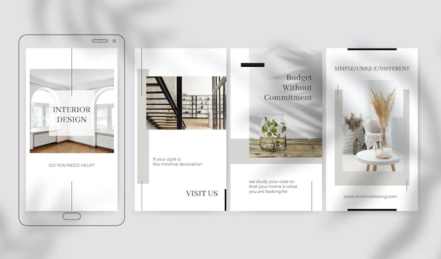 Free Vector | Elegant minimalist design instagram stories