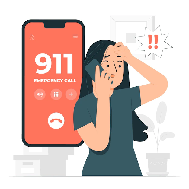 Free Vector | Emergency call concept illustration