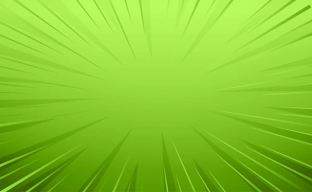 Free Vector | Empty green comic style zoom lines background