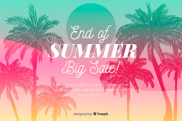 Free Vector | End of summer sales background