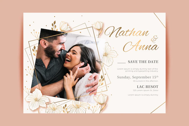 Free Vector | Engagement invitation template theme