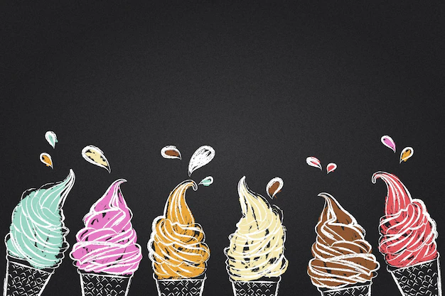 Free Vector | Engraving hand drawn ice cream blackboard background