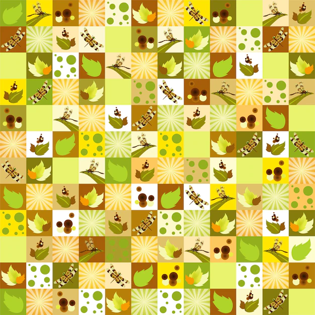 Free Vector | Fabric with dragonfly seamless pattern