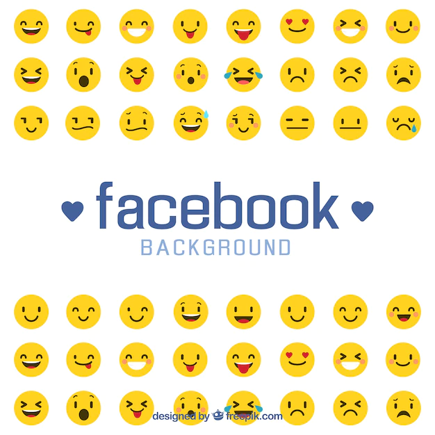 Free Vector | Facebook background wtih emoticons