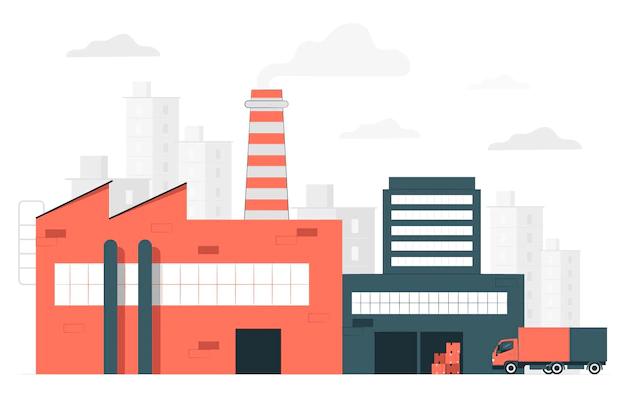 Free Vector | Factory concept illustration