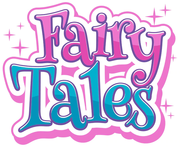Free Vector | Fairy tales text word in cartoon style