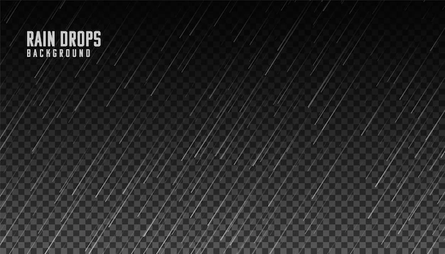 Free Vector | Falling rain on transparent background