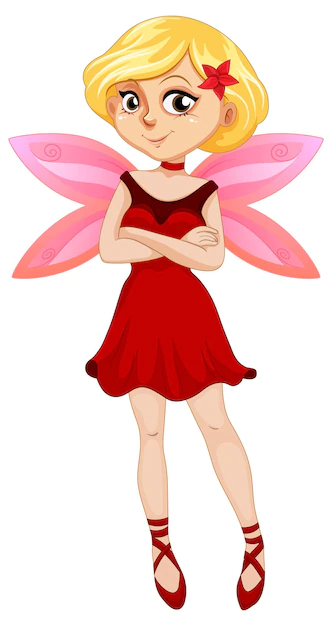 Free Vector | Fantastic fairy girl cartoon character