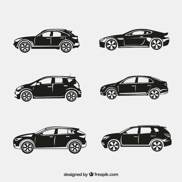 Free Vector | Fantastic silhouettes of cars