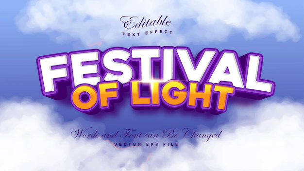 Free Vector | Festival of light text effect