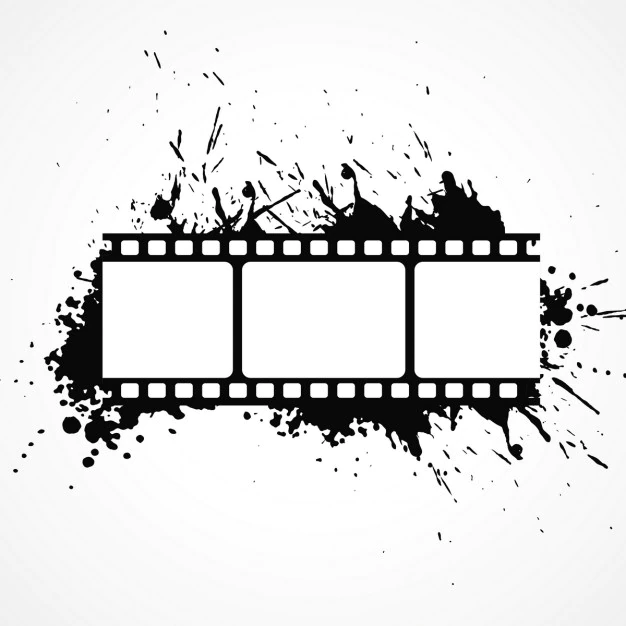 Free Vector | Film roll with ink stains