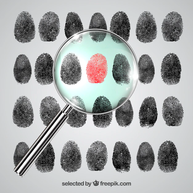 Free Vector | Fingerprint investigation