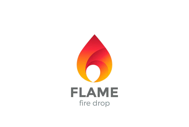 Free Vector | Fire flame logo isolated on white