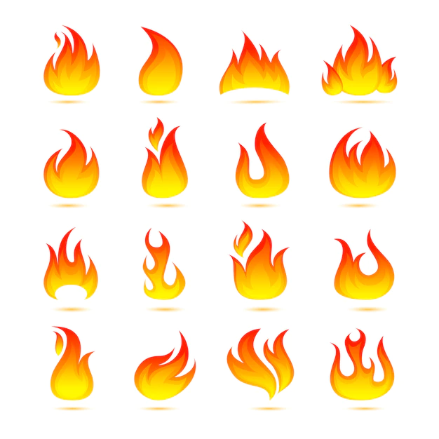 Free Vector | Fire icons set