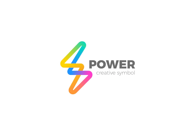 Free Vector | Flash logo. energy power colorful thunderbolt voltage electric logotype