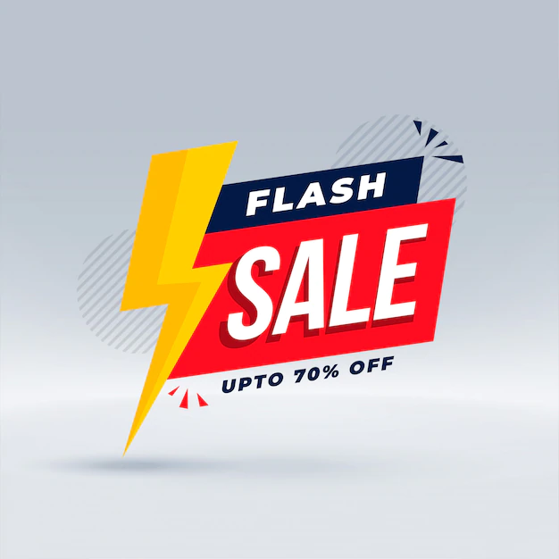 Free Vector | Flash sale modern banner promotional template