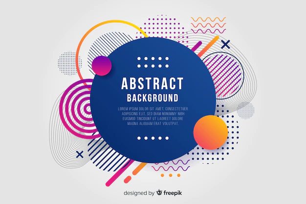 Free Vector | Flat abstract rounded shape background