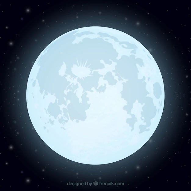 Free Vector | Flat background of shiny moon