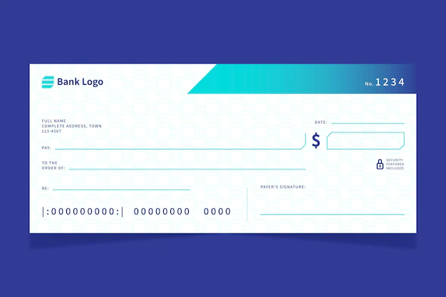 Free Vector | Flat blank check template
