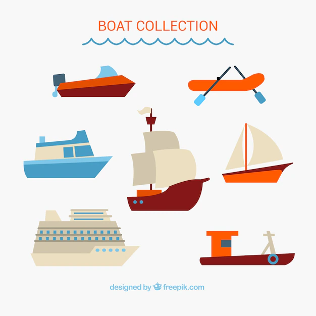 Free Vector | Flat boat pack