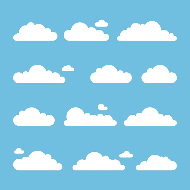 Free Vector | Flat clouds collection