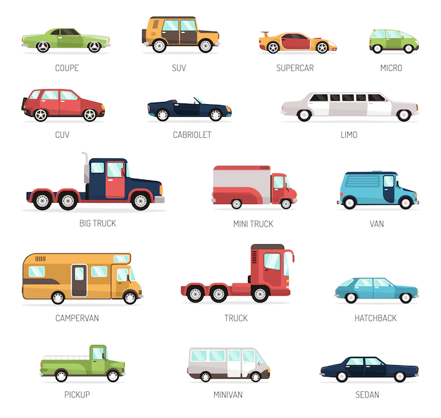 Free Vector | Flat collection of different car models