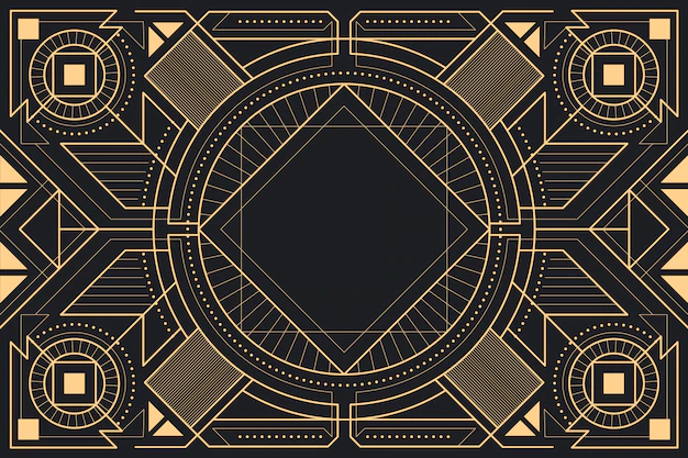 Free Vector | Flat design art deco background